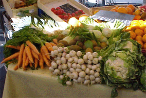 Légumes sur un marché